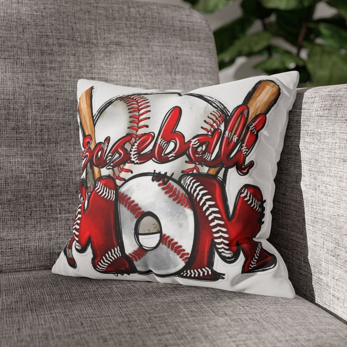 Baseball Mom Square Pillowcase