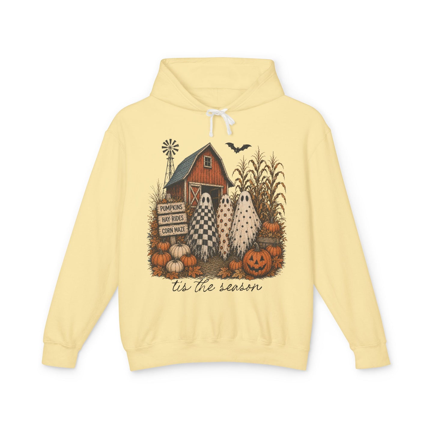 Harvest Halloween Hoodie – “’Tis the Season” Pumpkin Farm Sweatshirt
