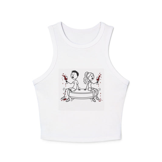 Wine Challenge Micro Rib Racer Tank Top