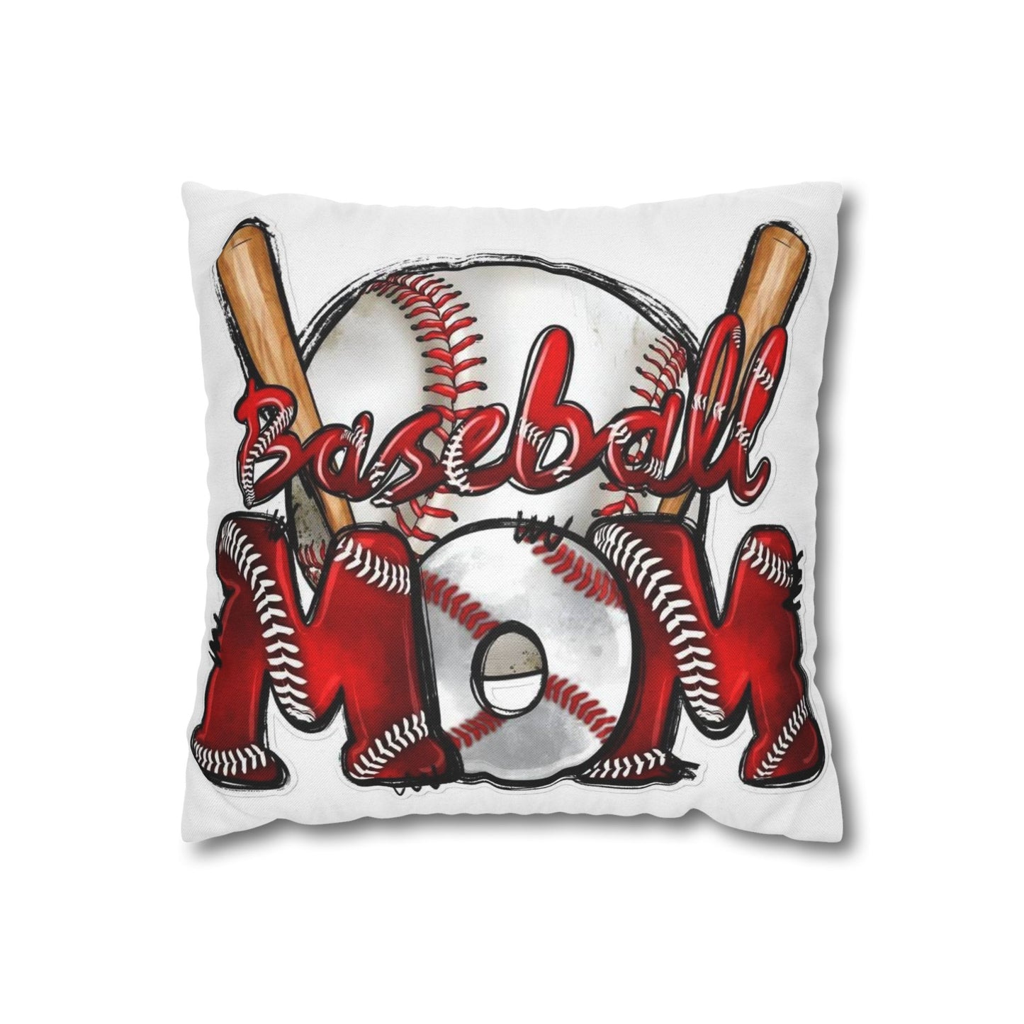 Baseball Mom Square Pillowcase