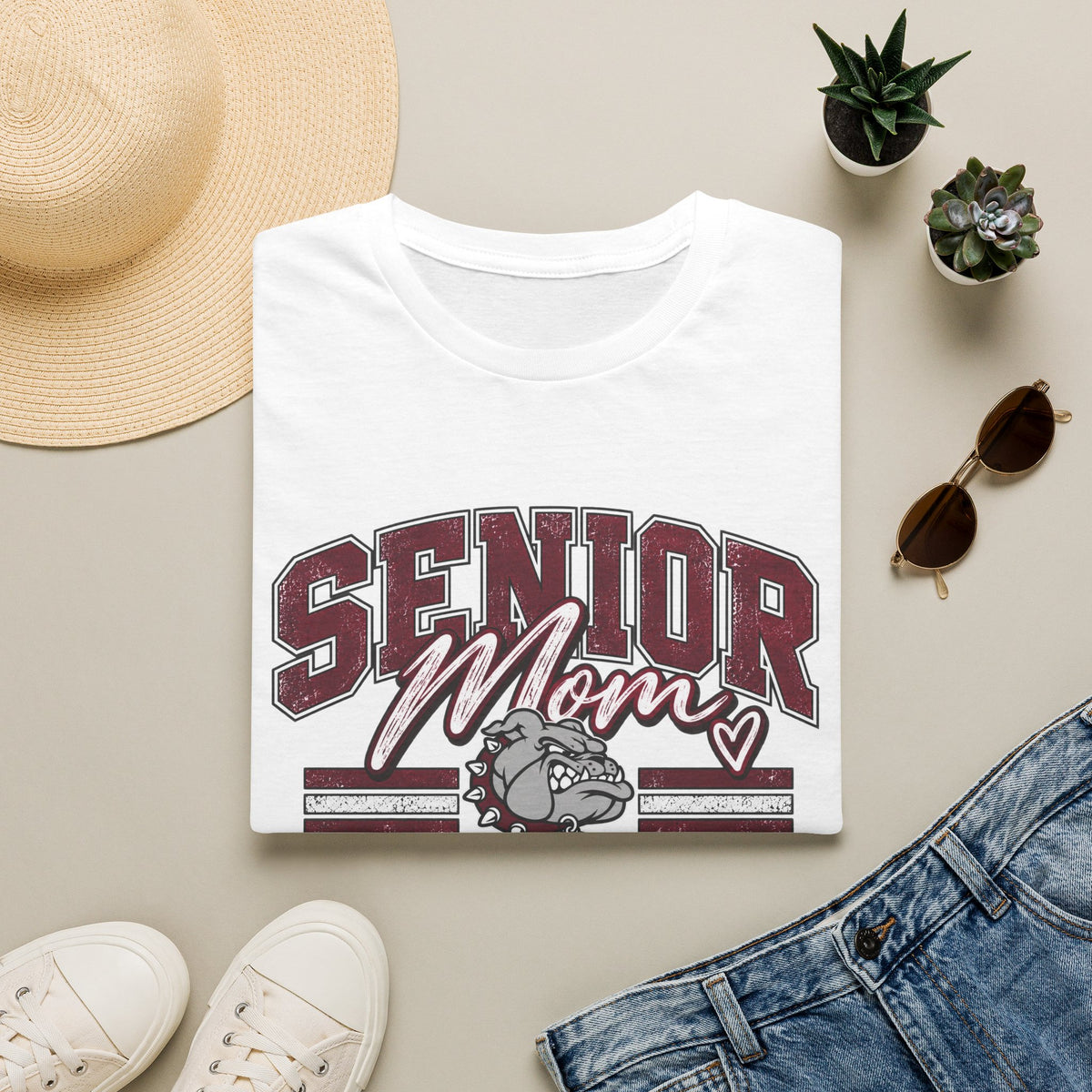 Rossford Bulldogs Senior Mom T-Shirt — Class of 2027 Bulldog Mom Tee