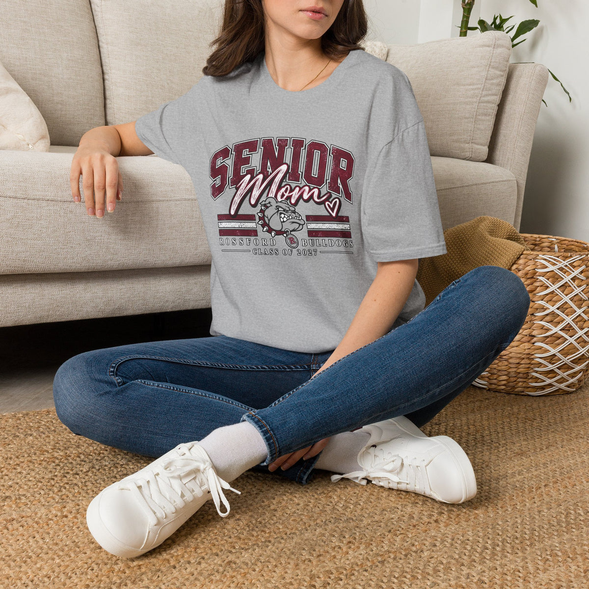 Rossford Bulldogs Senior Mom T-Shirt — Class of 2027 Bulldog Mom Tee