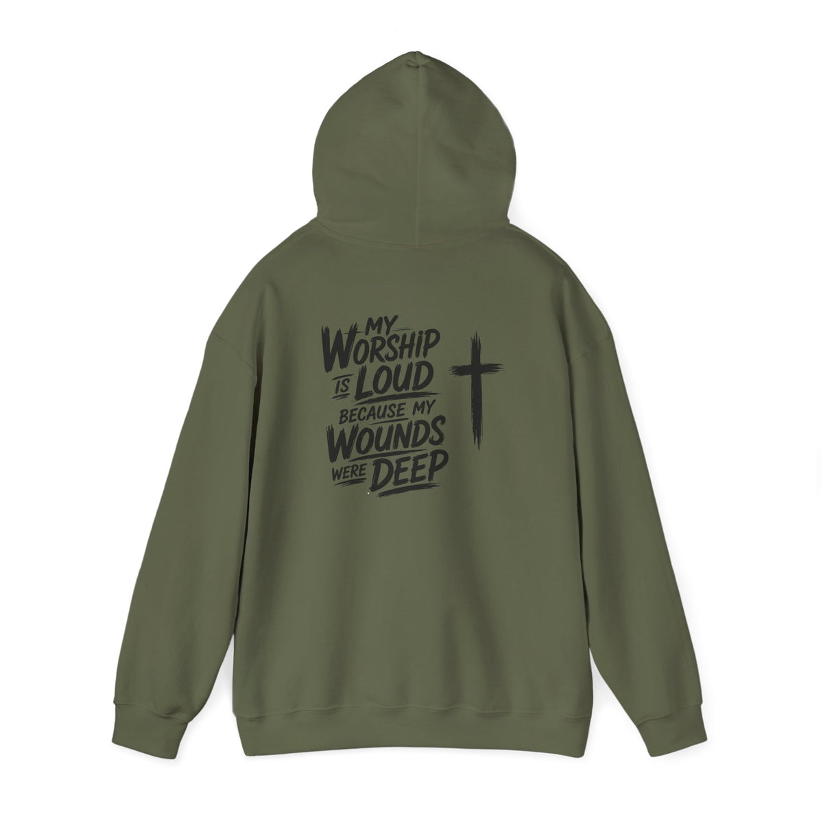 Brushstroke Cross Hoodie