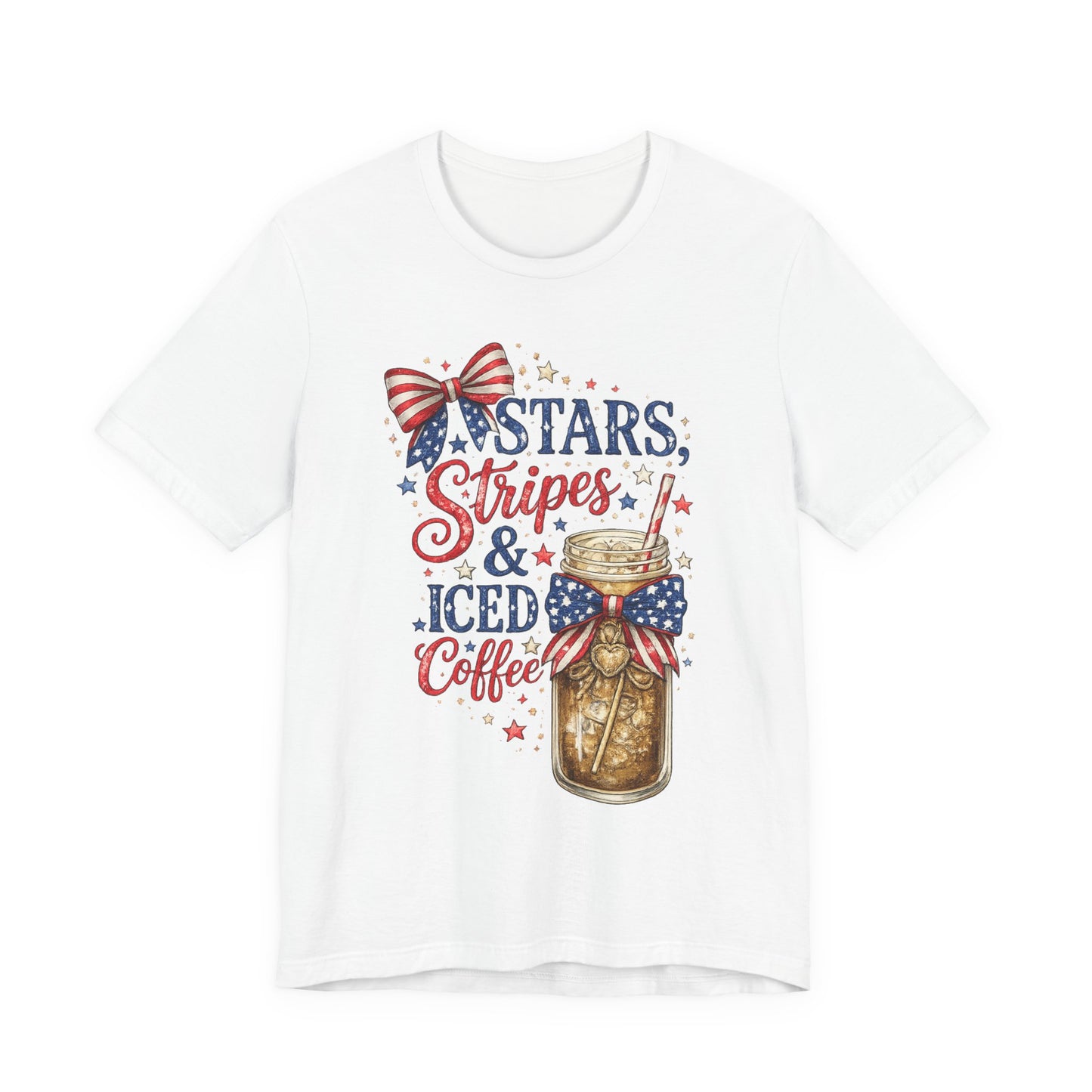 Stars Stripes & Iced Coffee Short Sleeve Tee