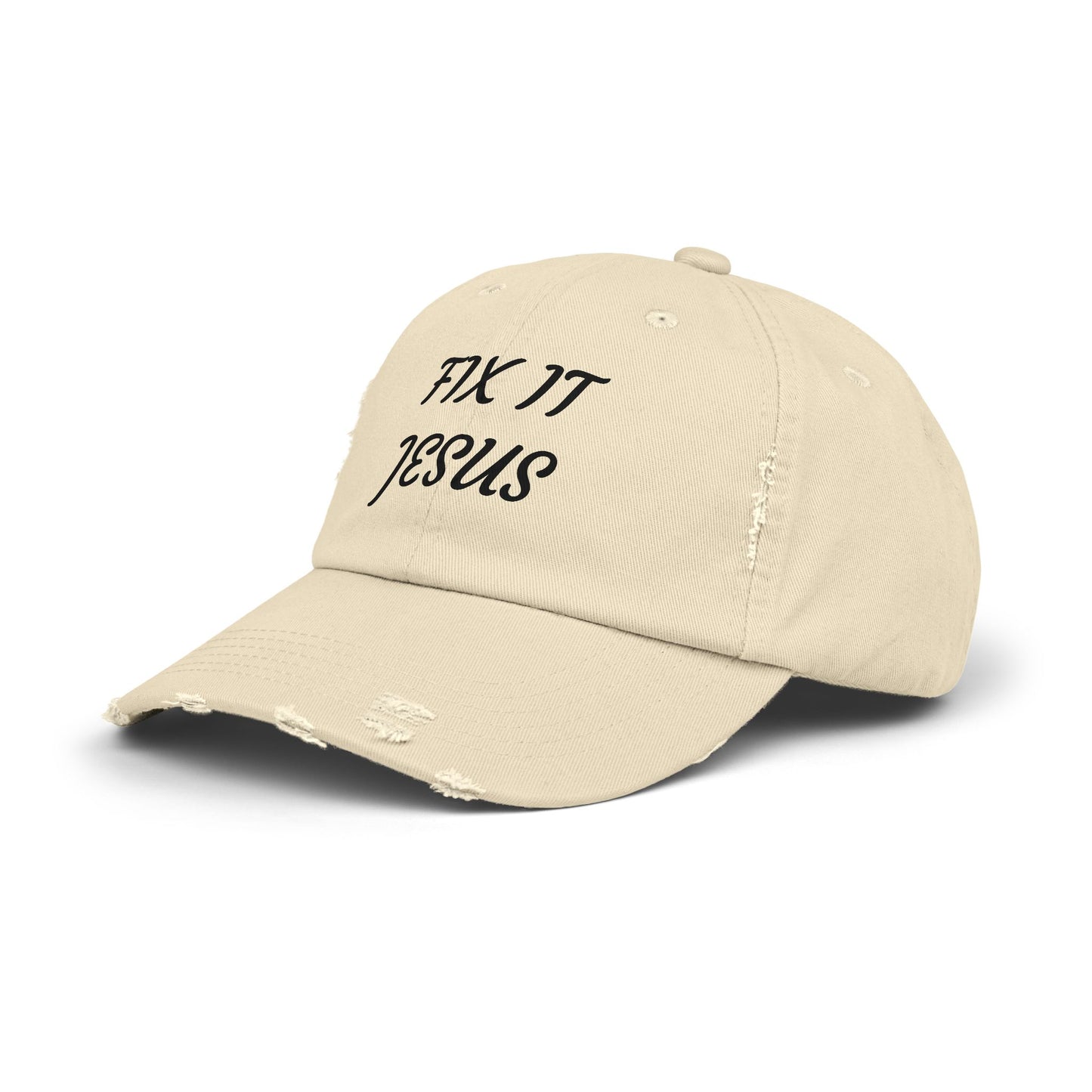 Fix It Jesus Unisex Distressed Cap