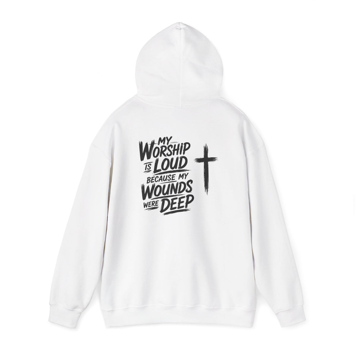 Brushstroke Cross Hoodie