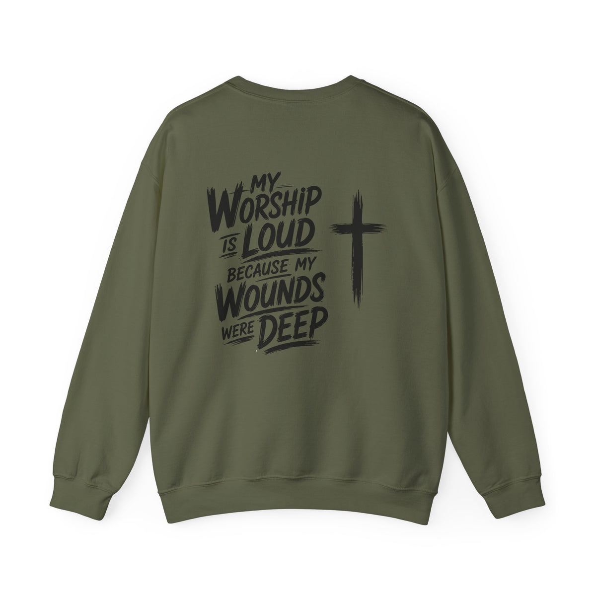 Brushstroke Cross Crewneck