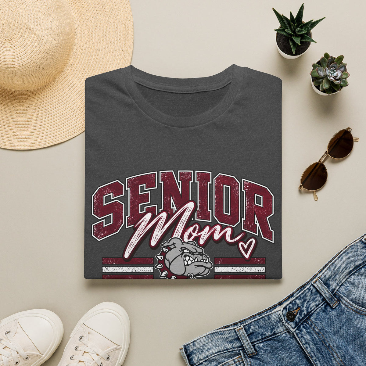 Rossford Bulldogs Senior Mom T-Shirt — Class of 2027 Bulldog Mom Tee