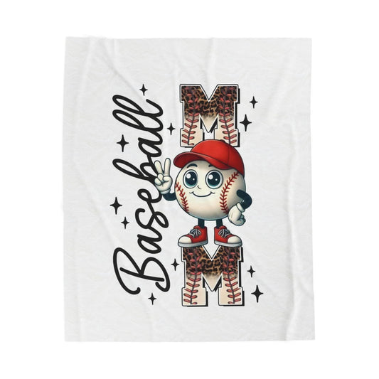 Baseball Mom Plush Blanket