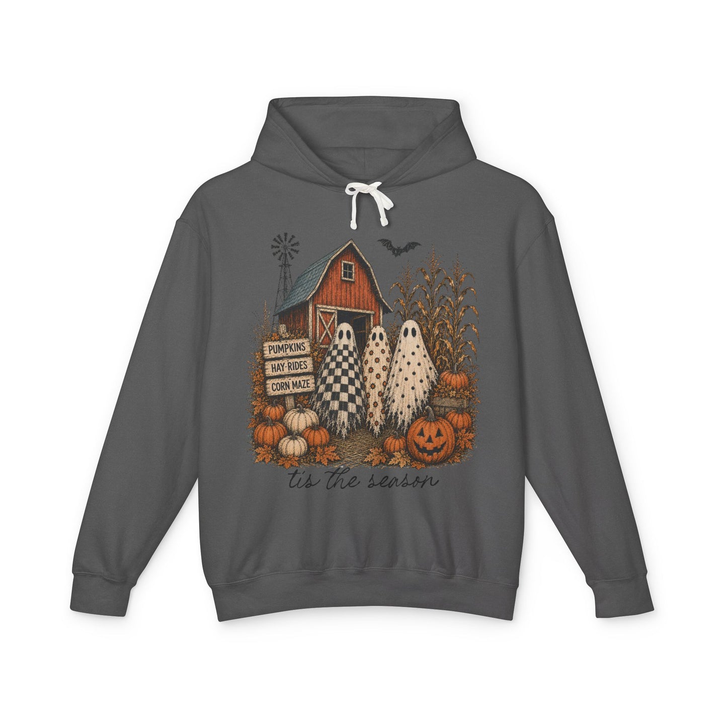 Harvest Halloween Hoodie – “’Tis the Season” Pumpkin Farm Sweatshirt