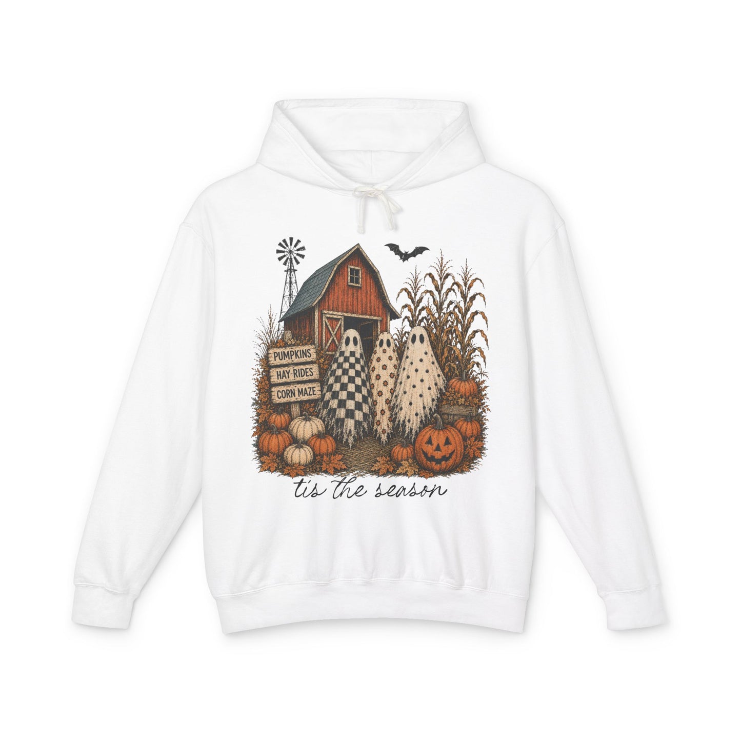 Harvest Halloween Hoodie – “’Tis the Season” Pumpkin Farm Sweatshirt