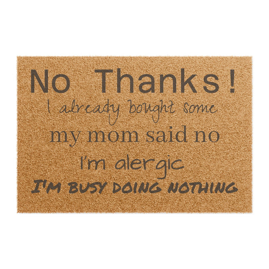 No Thanks Doormat