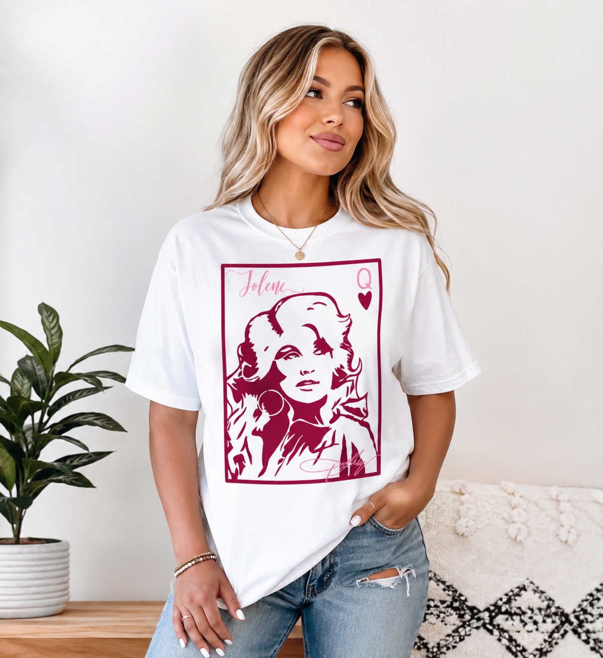 Dolly Queen Playing Card T-Shirt
