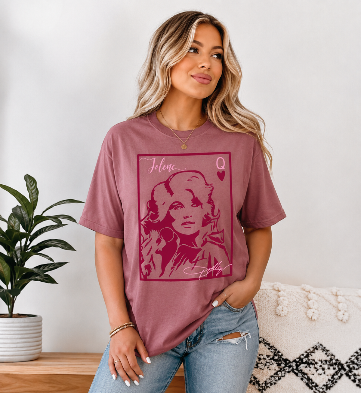Dolly Queen Playing Card T-Shirt