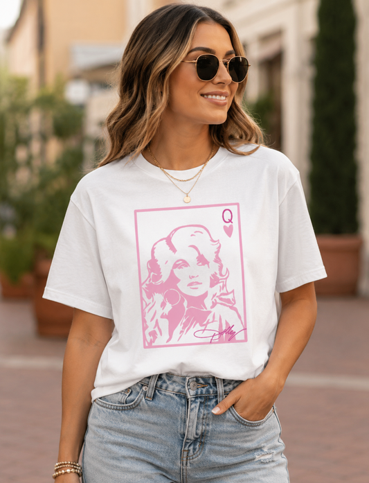 Queen of Hearts Pink Portrait T‑Shirt