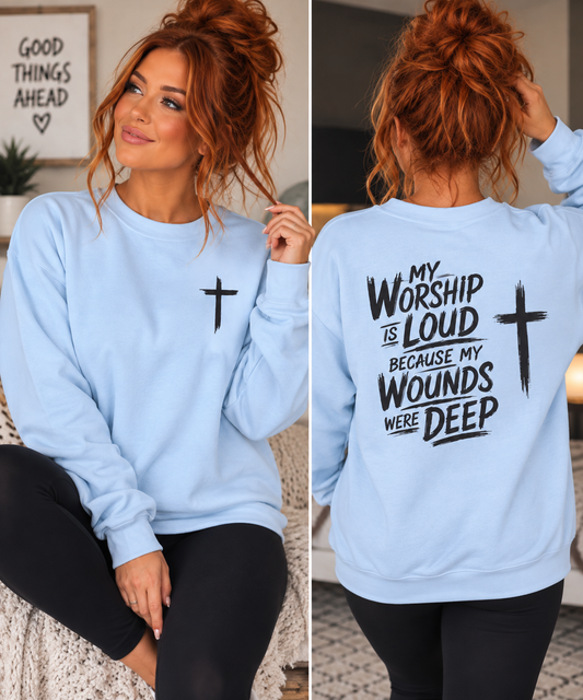Brushstroke Cross Crewneck