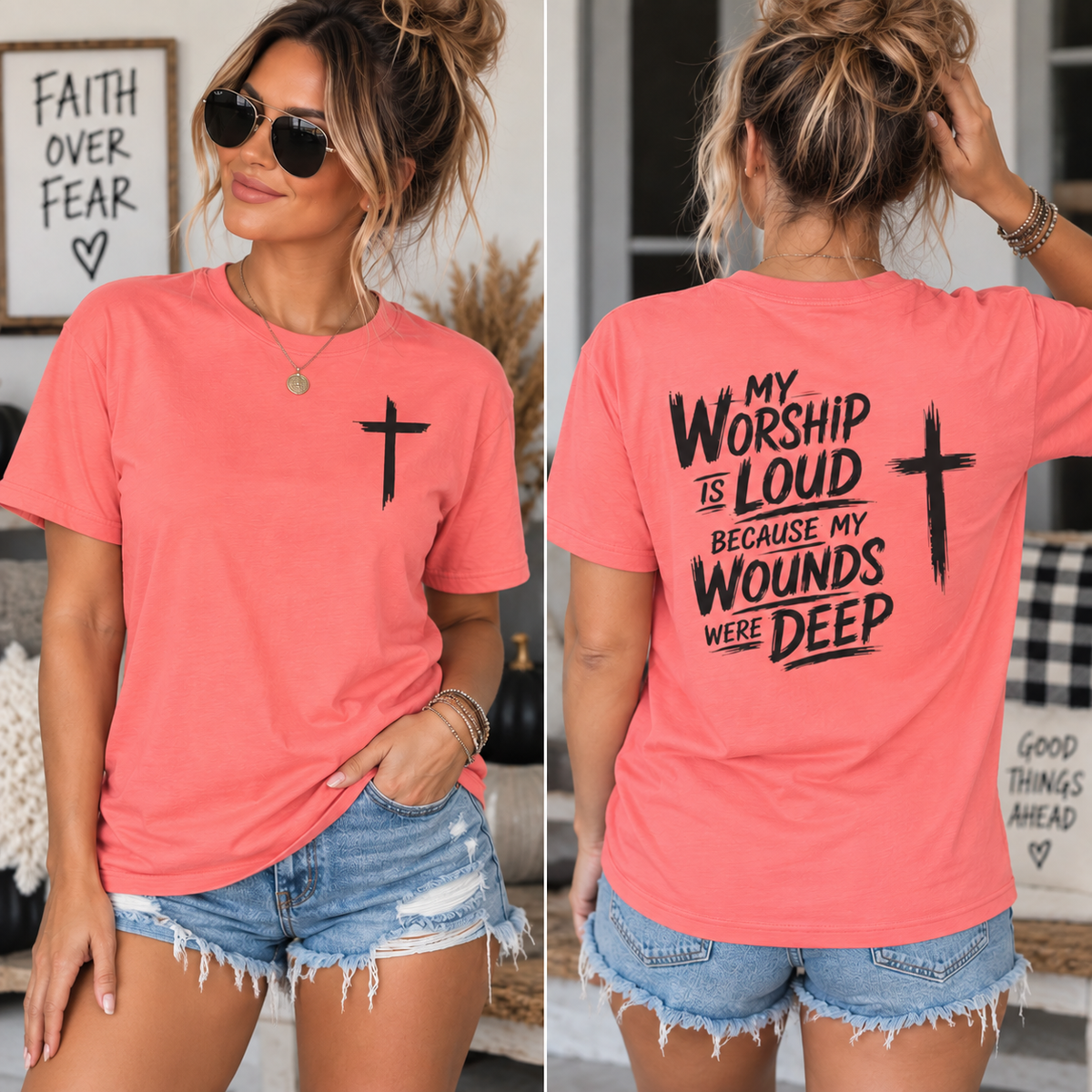 Brushstroke Cross Tee