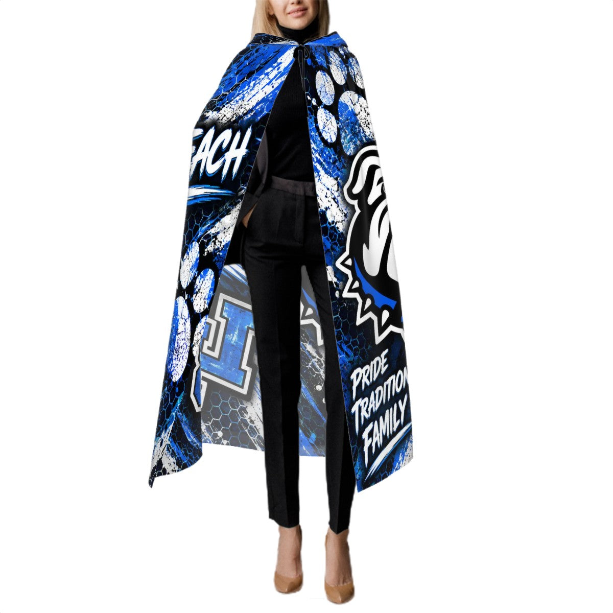 Long Beach Bulldogs Hooded Cloak | Adult