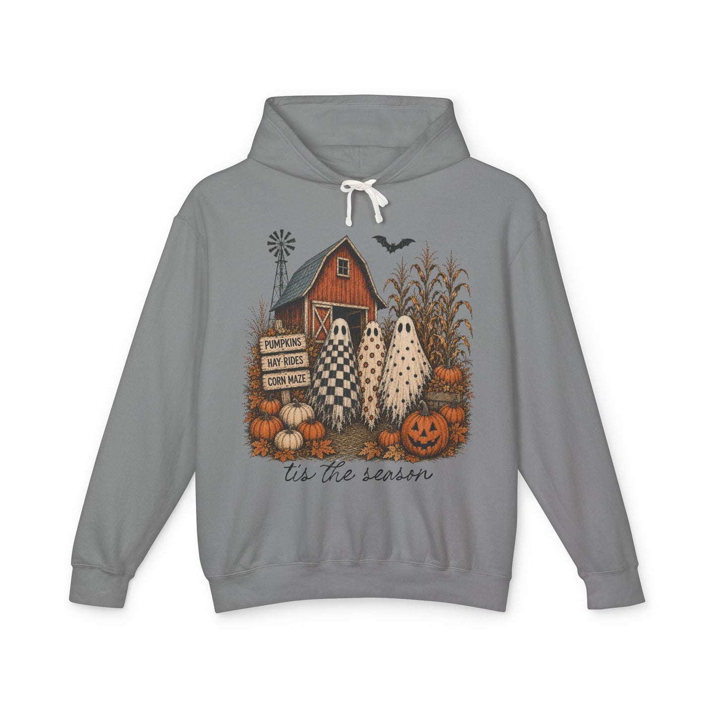 Harvest Halloween Hoodie – “’Tis the Season” Pumpkin Farm Sweatshirt