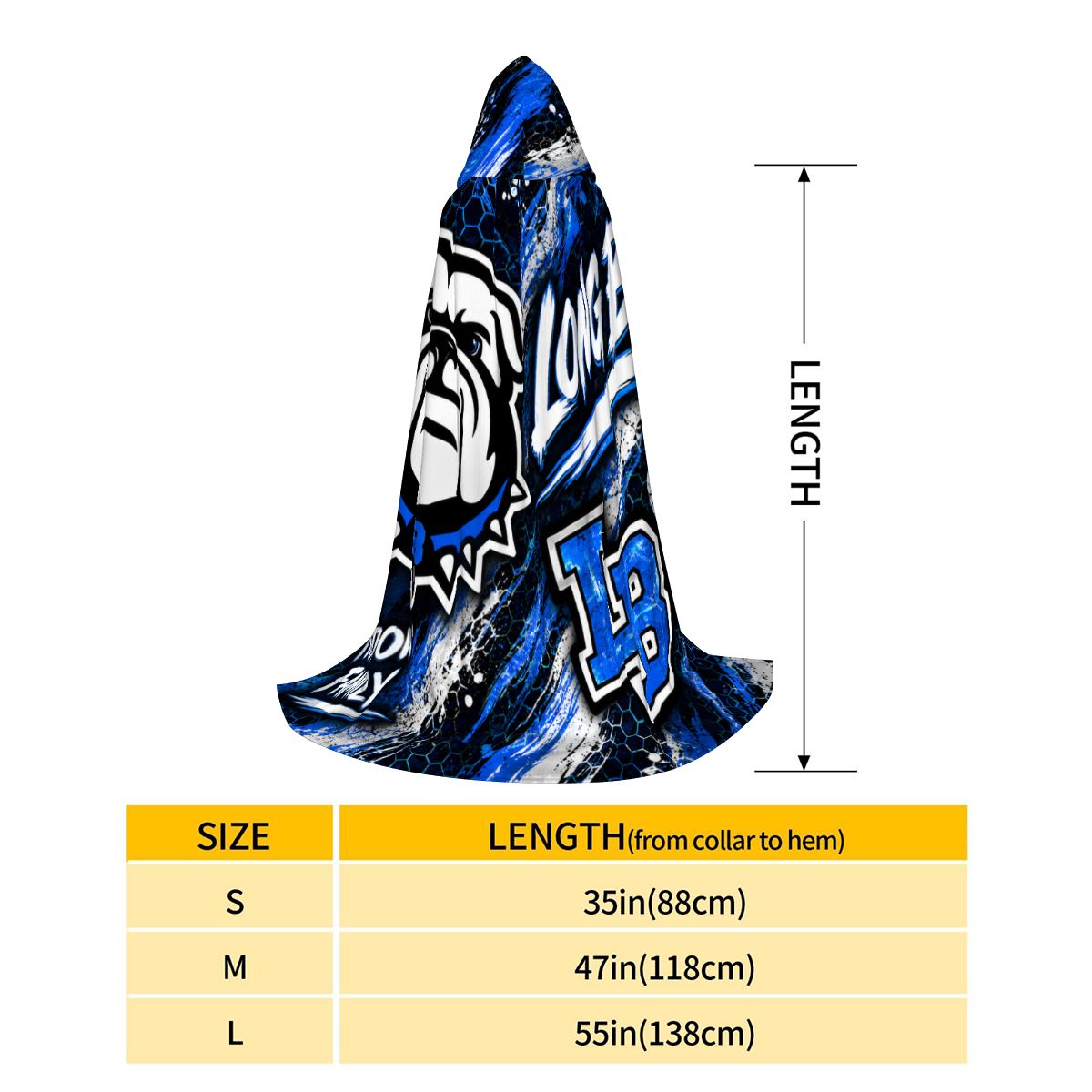 Long Beach Bulldogs Hooded Cloak | Youth