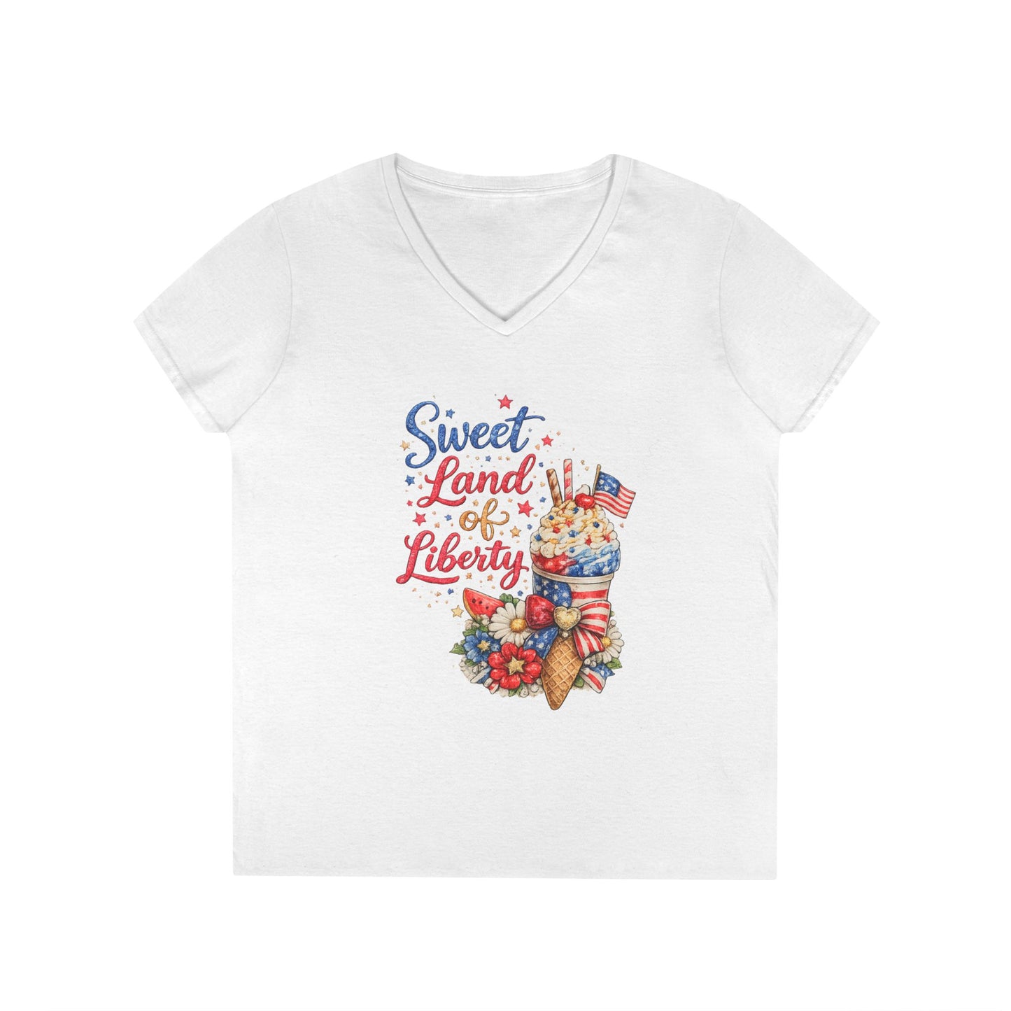Sweet Land of Liberty V-Neck T-Shirt