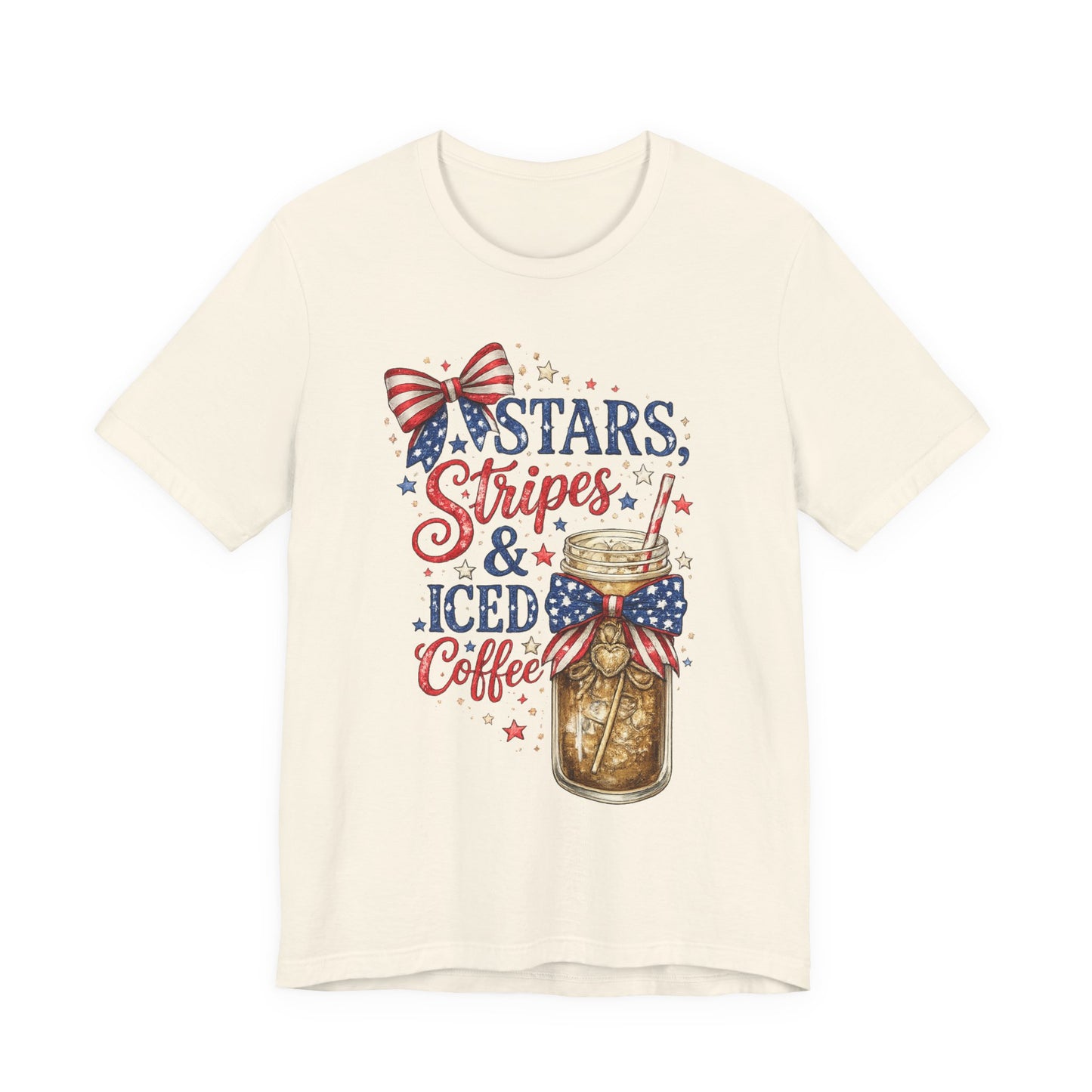 Stars Stripes & Iced Coffee Short Sleeve Tee