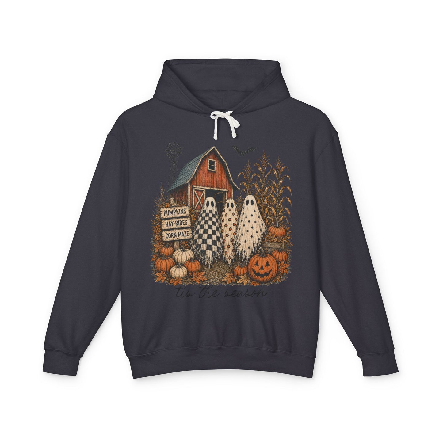 Harvest Halloween Hoodie – “’Tis the Season” Pumpkin Farm Sweatshirt