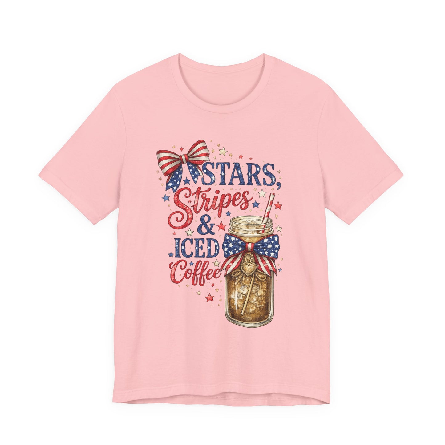 Stars Stripes & Iced Coffee Short Sleeve Tee