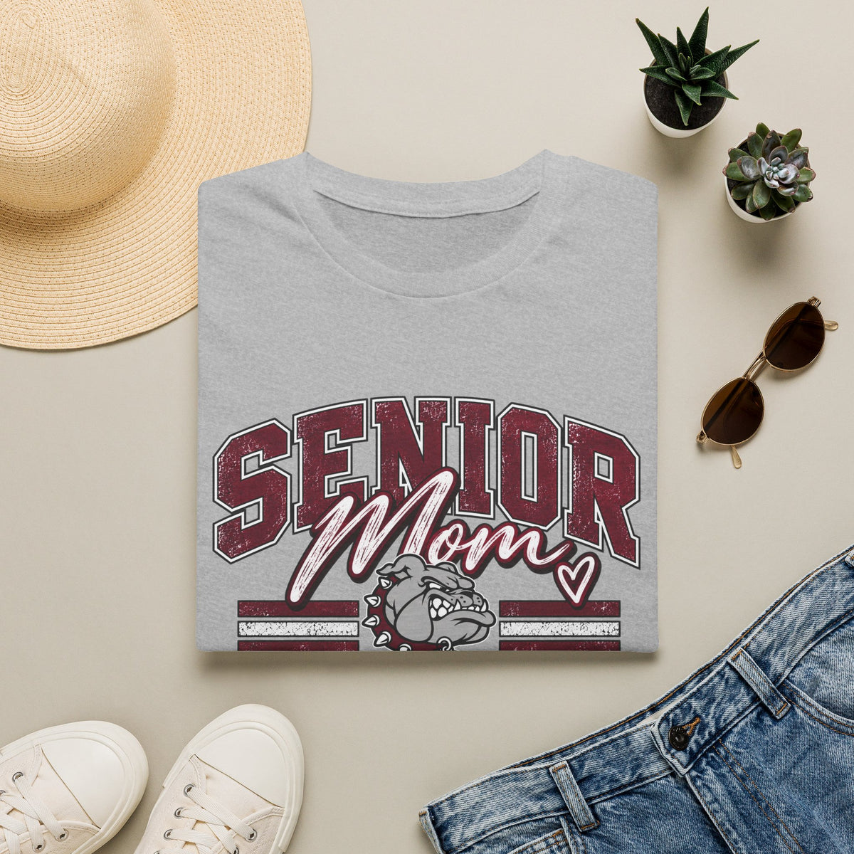 Rossford Bulldogs Senior Mom T-Shirt — Class of 2027 Bulldog Mom Tee