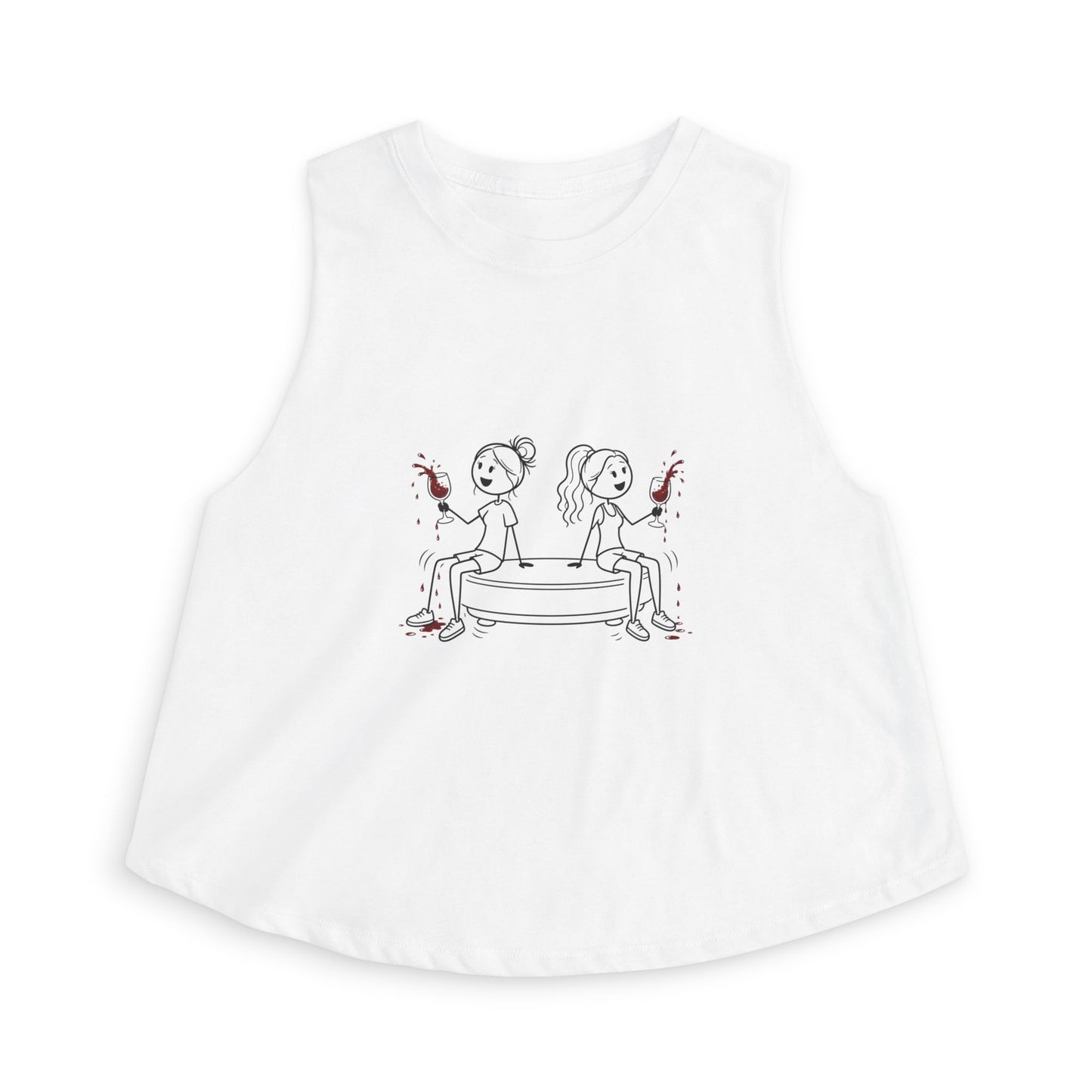 2 Chics Wine Challenge Crop Top