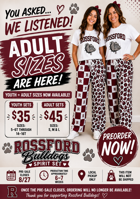 🐾 ROSSFORD BULLDOGS GIRLS PRE-SALE 🐾