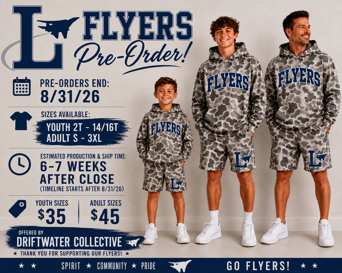 LAKE FLYERS BOYS PRE-SALE