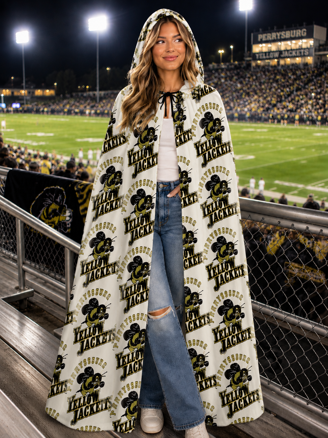 Perrysburg Yellow Jackets Game Day Hooded Cloak