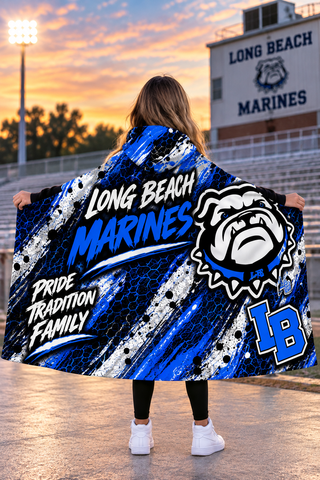 Long Beach Marines Hooded Cloak | Youth