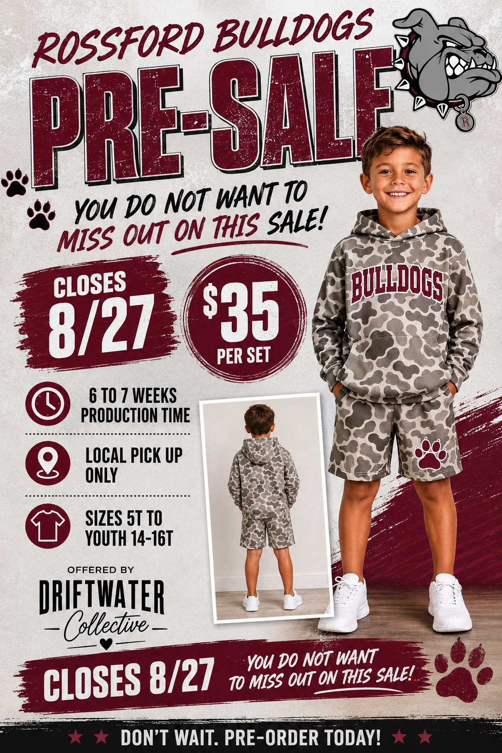 🐾 ROSSFORD BULLDOGS BOYS PRE-SALE 🐾